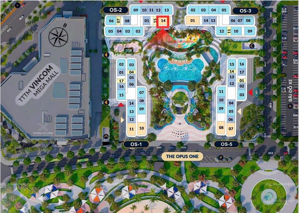 Căn đặc biệt opus one 1pn + 55m²  3.8 tỷ trả tiến độ