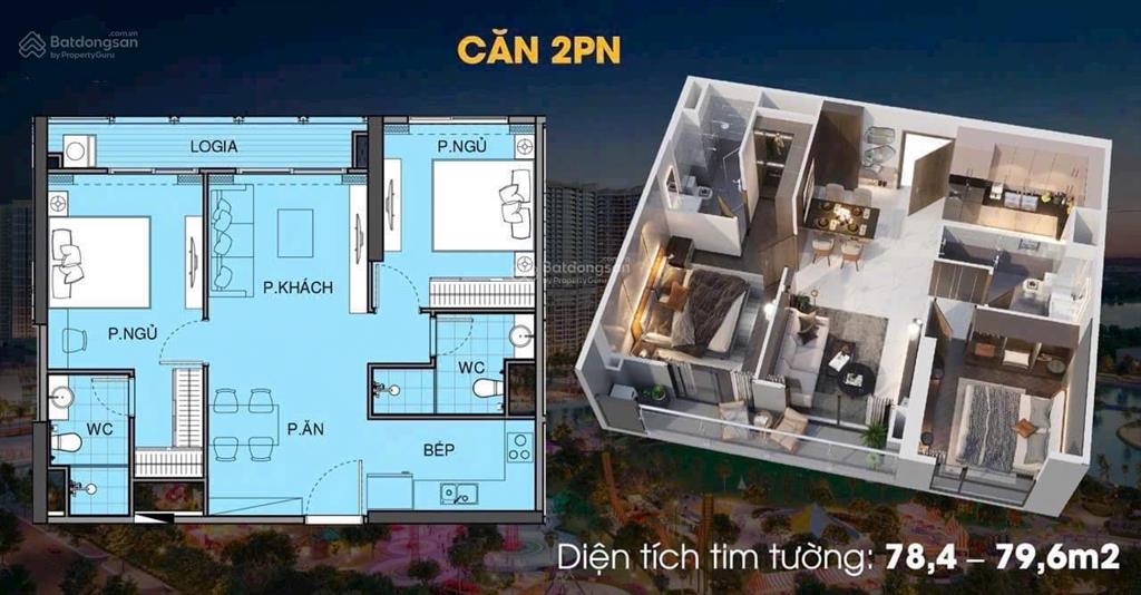 Căn đặc biệt opus one 1pn + 55m²  3.8 tỷ trả tiến độ