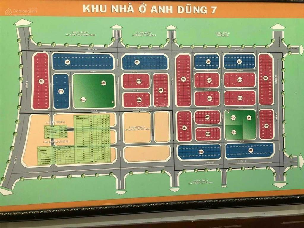 Cần bán lô đất 180m2 bìa đỏ cá nhân thuộc dự án anh dũng 7