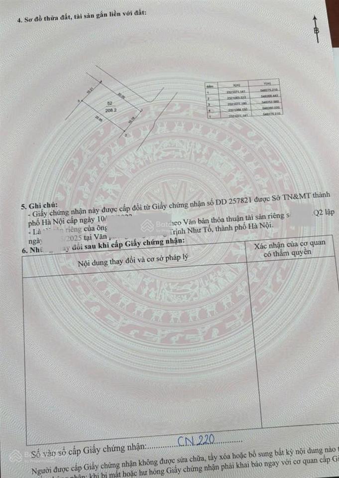 Bán lô góc 208m2 yên bình thạch thất (yên xuân mới). gần hồ yên bình