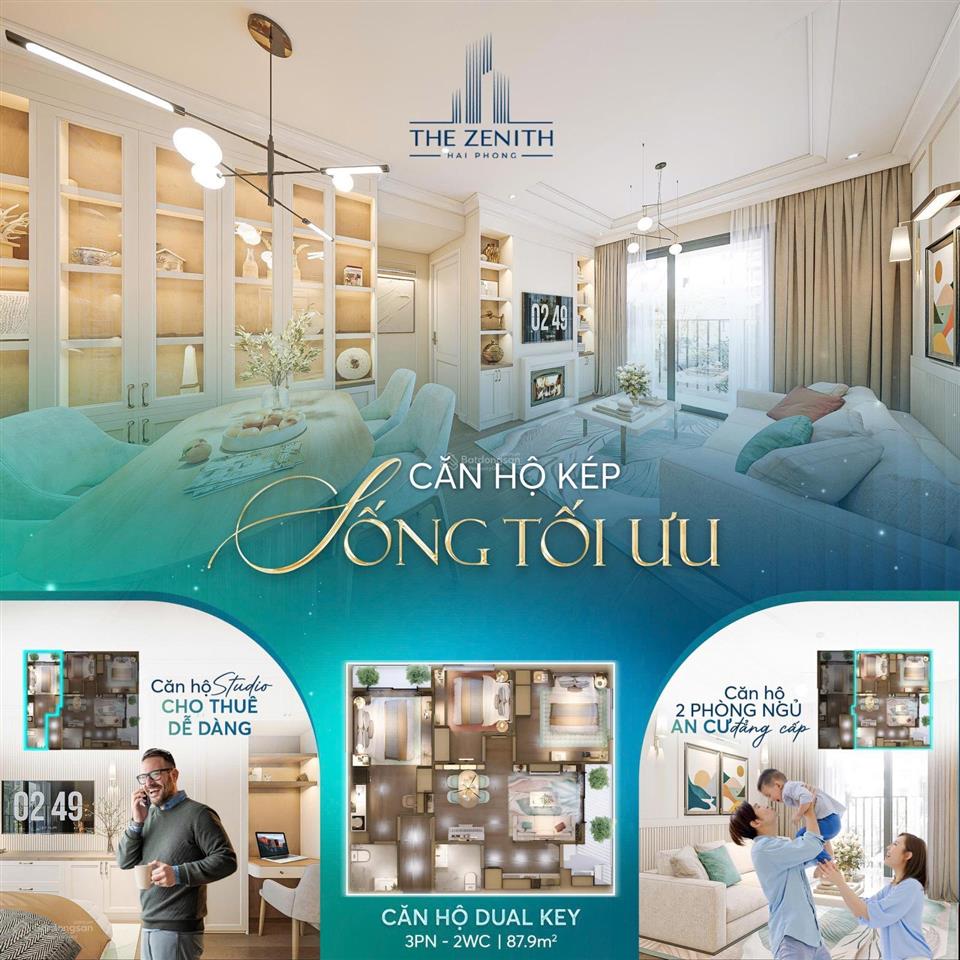 Chiết khấu ngay 300 triệu  chung cư the zenith hải phòng, 2pn, 66m2, giá chỉ 34 tr/m2. 0986 149 ***