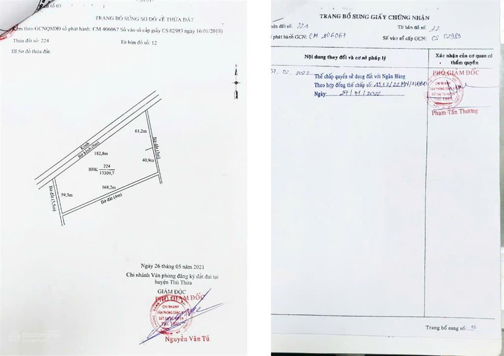 Chủ bán hơn 1,3ha đất nông nghiệp mặt tiền kênh thủ thừa, long an