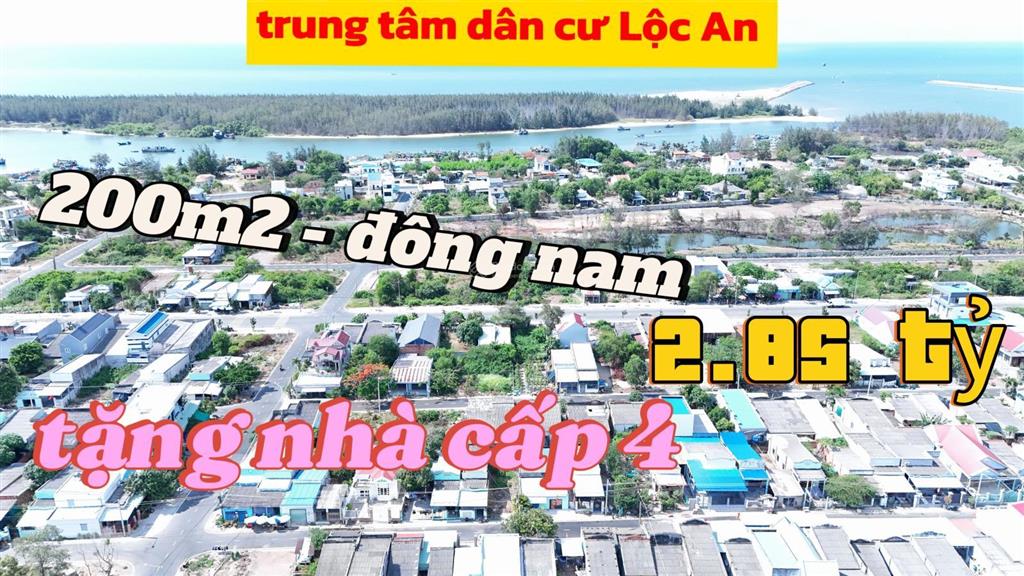 Trả bank, bán gấp 200m2 đông nam sau lưng hàng dương tặng nhà cấp 4 giá 2.850 tỷ