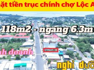 Mặt tiền kinh doanh, ngay chợ lộc an  118m2, ngang 6.3m, thuận tiện kinh doanh giá chỉ 3.55 tỷ