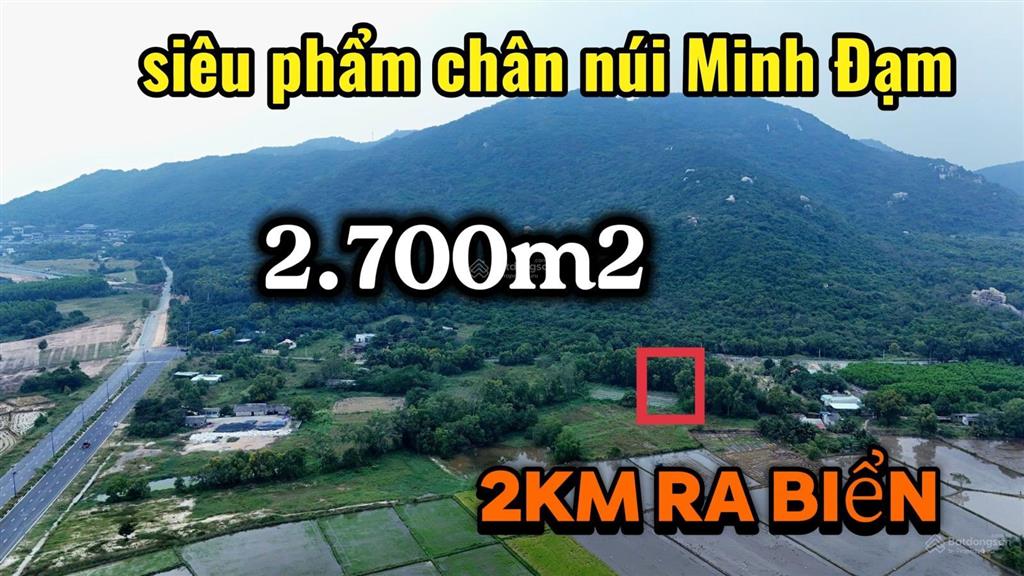 Siêu phẩm nghỉ dưỡng, ngay chân núi minh đạm, cách biển 2km, view trọn núi, duy nhất 1 lô