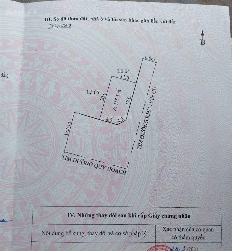 Bán lô biệt thự 215m2 tại central park đa phúc