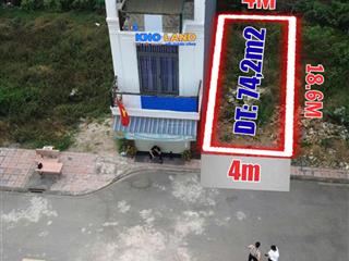 2,45 tỷ đất đẹp ngay ngã tư bình chuẩn, 74,2m2, giá giảm 100tr hàng đầu tư rẻ