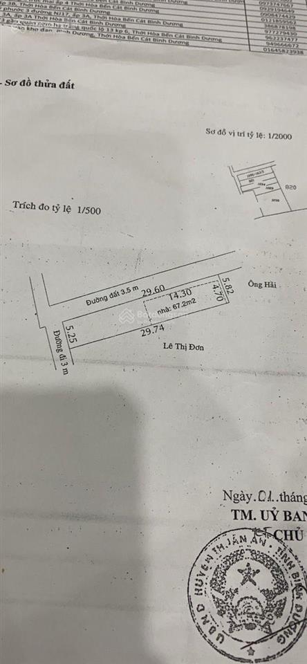Cần bán lô đất 2 mặt tiền ngay ngã 3 163m bình nhâm, thuận an giá tốt 3,65 tỷ