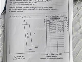 Bán đất tại tân dân, khoái châu, hưng yên, 2,7 tỷ, 100,5 m2. mt 4,81 hậu 4,83 nở hậu!  0973 792 ***