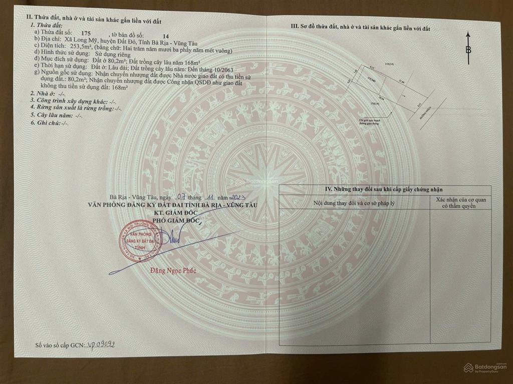 Đất thị trấn phước hải 216m2 (8 x 24m) đã xây rào kiên cố đường nhựa gần tỉnh lộ 44b, giá 1 tỷ 700