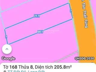 Bán đất tại đường tôn thất tùng, thị trấn đất đỏ, long đất, bà rịa vũng tàu, 1,7 tỷ, 205m2 giá tốt