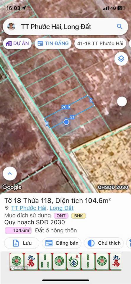 Bán đất ven biển phước hải giá rẻ xây nhà nghỉ dưỡng. 6x20 đường a5 1,1 tỷ sổ sẵn công chứng ngay