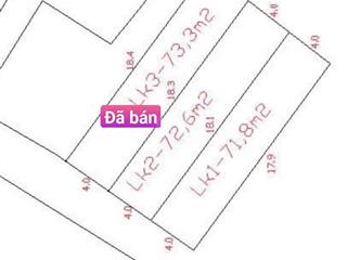 Bán lô 71,8m2 full thổ cư, ô tô tải tận đất, gần đường di sản đô thị