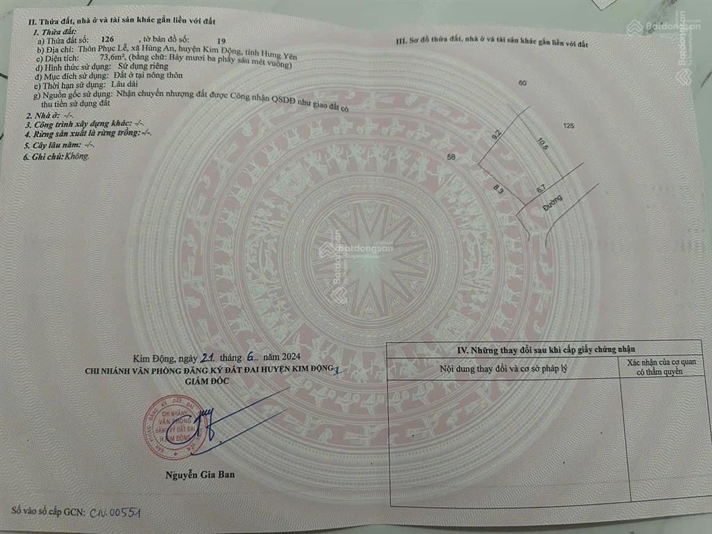 73,6m2 nở hậu mặt tiền 7,3m ô tô đỗ cửa