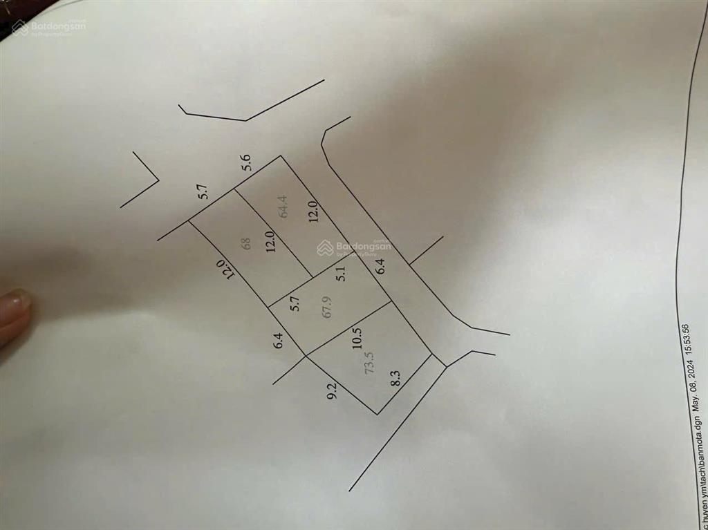 73,6m2 nở hậu mặt tiền 7,3m ô tô đỗ cửa