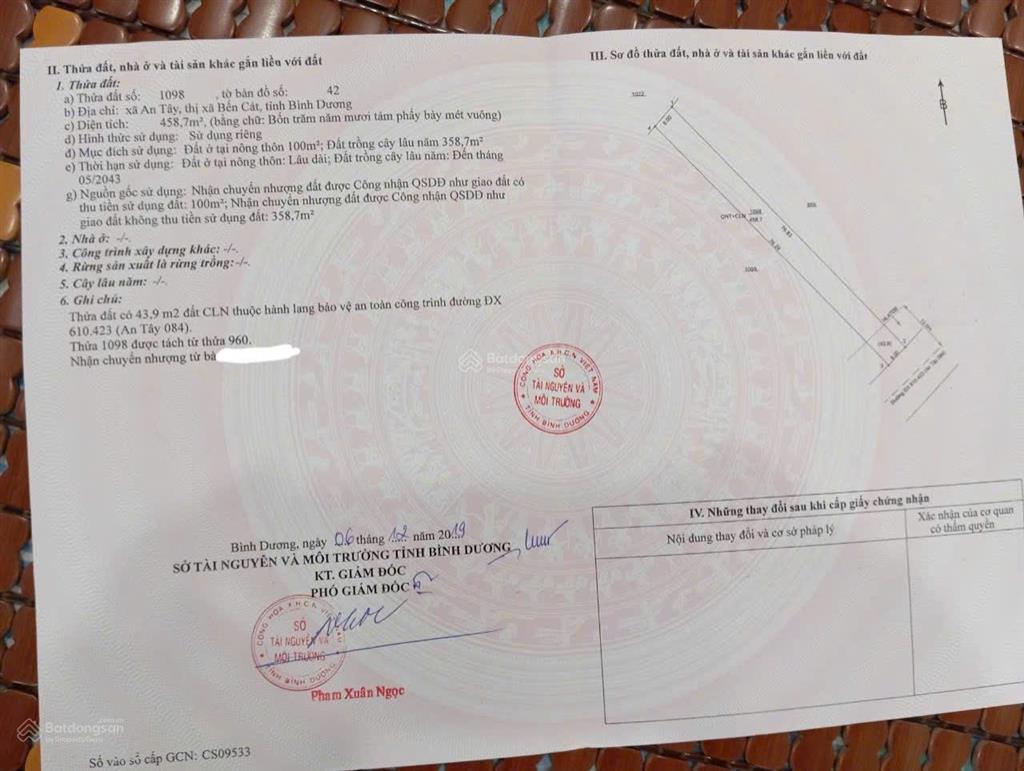 Bán đất thị xã bến cát, bình dương. đường xá trước đất đang mở rộng có vỉa hè chỉn chu, giá rẻ