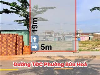 Bán lô đất khu tđc bửu hoà mới  p. biên hoà, đồng nai . dt 5x18=90. giá 3tỷ150