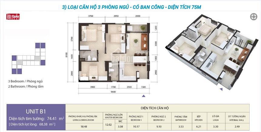 Căn hộ sổ hồng 2pn  2,7 tỷ thương mại imperial place.  0963 129 *** mr đạt