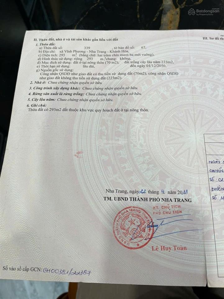 Bán đất 2 mặt tiền đường xuân phong oto vi vu sổ đỏ công chứng ngay phường bắc nha trang khánh hòa