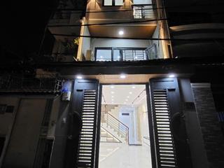 Cần bán nhà mới xinh hẻm 5m nơ trang long gần bệnh viện ung bướu. dt 4x13m. vuông vức. trệt, 3 lầu