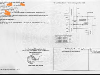 Bán khuôn đất đẹp dt 7x11.8m xây tòa căn hộ ở xô viết nghệ tĩnh  thông ra d2  nguyễn gia trí