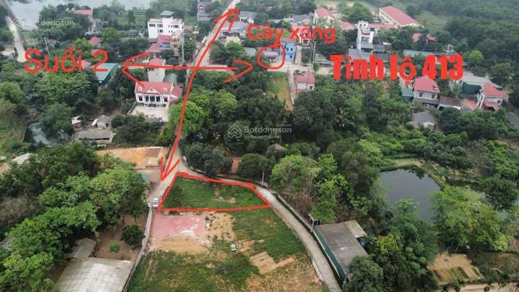 Lô góc 3 mặt tiền, vị trí đẹp thuộc tuyến 2 tl413 cẩm lĩnh, gần hồ suối hai, cách bến xe bus 80m