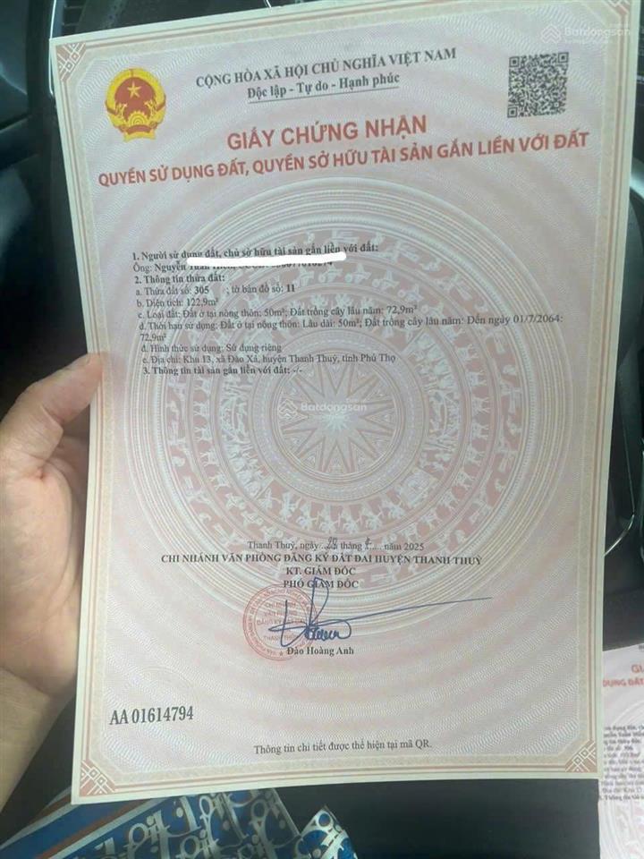 Rẻ nhất thanh thủy, đường thông thoáng ô tô tránh, cách tl317 chỉ hơn 200m, gần trường chợ cây xăng