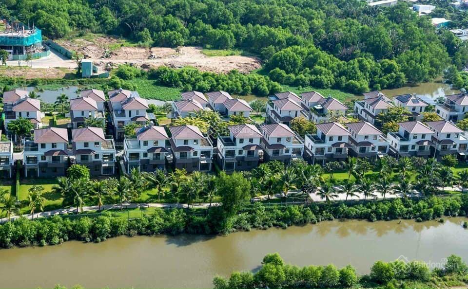 Biệt thự đảo nam long 1 trệt, 2 lầu, hoàn thiện bên ngoài nhà thô bên trong, khu an ninh yên tĩnh