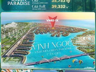 Căn biệt thự song lập 270m2 vị trí cực đẹp tại vinhomes cần giờ