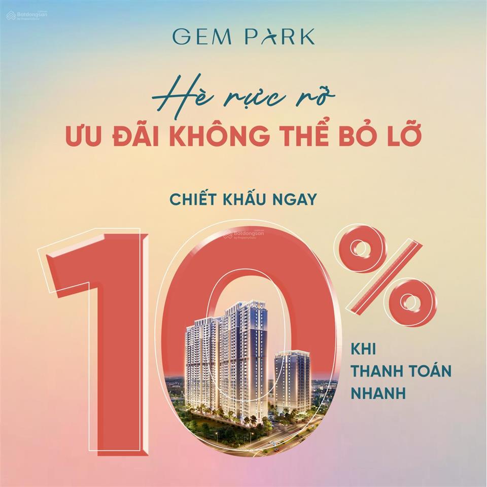 Chỉ từ 300 triệu sở hữu căn hộ cao cấp gem park hải phòng vị trí vàng, sổ lâu dài