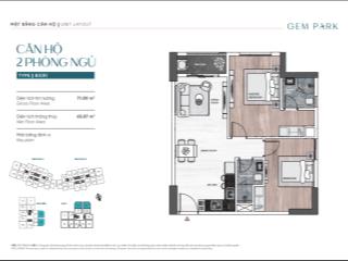 Căn góc 2pn  65m² chung cư gem park hải phòng  view đẹp, 2 mặt thoáng  giá chỉ từ 3,25 tỷ