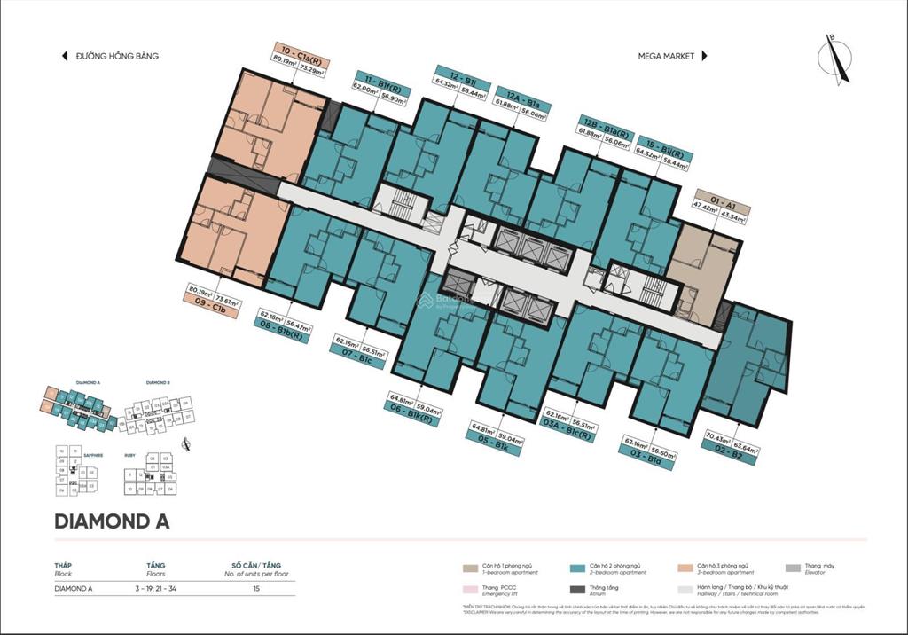 Căn hộ 3pn gem park hải phòng  74m²  thiết kế tối ưu  giá chỉ từ 3,6 tỷ  trả góp đến 2027