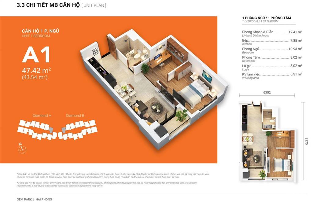 2,6 tỷ căn hộ 2 phòng ngủ gem park hải phòng  lợi nhuận chiết khấu lên tới 31%