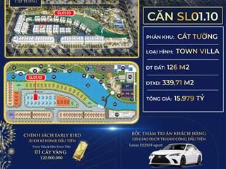 Quỹ căn ngoại giao đẹp. căn biệt thự tứ lập 4 tầng đẹp nhất còn lại. view hồ và tthc mới. ngang 9m