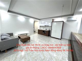 Cho thuê cc mini 1pn, 1wc tại trần hữu tước, 6 triệu, 40m2, đẹp, đầy đủ tiện ích
