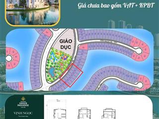 Bán căn biệt thự song lập "hiếm" trực diện công viên hồ bơi  giá gốc cđt  vinhomes cần giờ