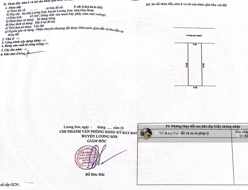 Bán gấp 4 lô mặt chợ trung tâm phố chợ lương sơn, kinh doanh hái ra tiền