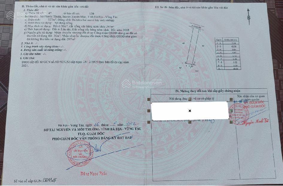 Bán đất hồ tràm kế đường oda 2 mặt tiền đường lớn 21m và 6m, cách ngã tư hồ tràm 200m