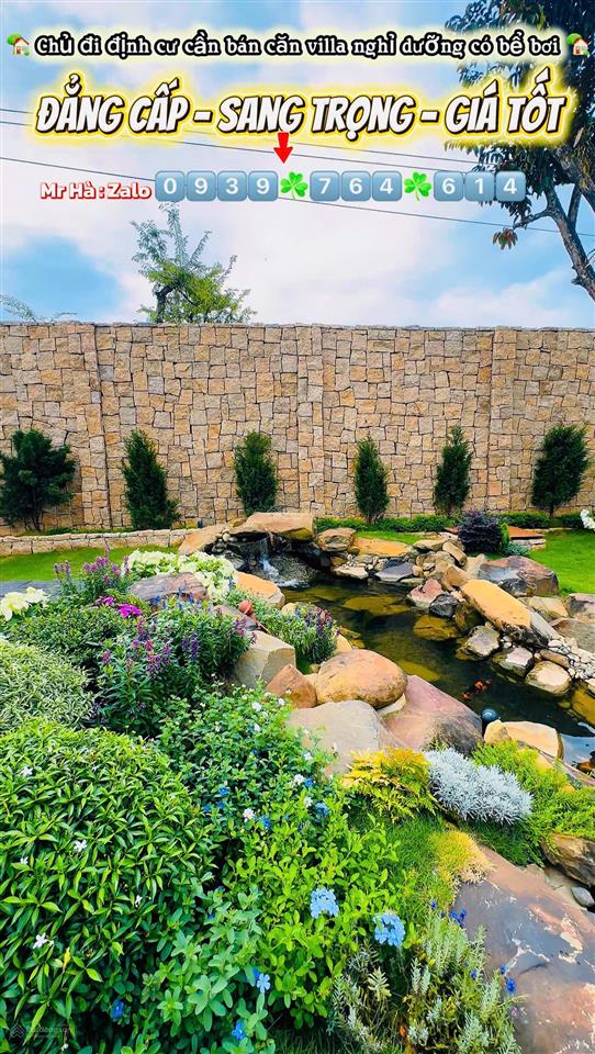 Chủ định cư chuyển nhượng villa nghỉ dưỡng sân vườn cao cấp có hồ bơi riêng tại lâm đồng