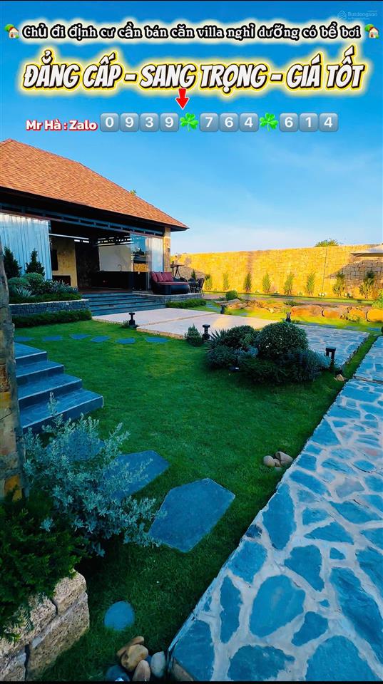 Chủ định cư chuyển nhượng villa nghỉ dưỡng sân vườn cao cấp có hồ bơi riêng tại lâm đồng