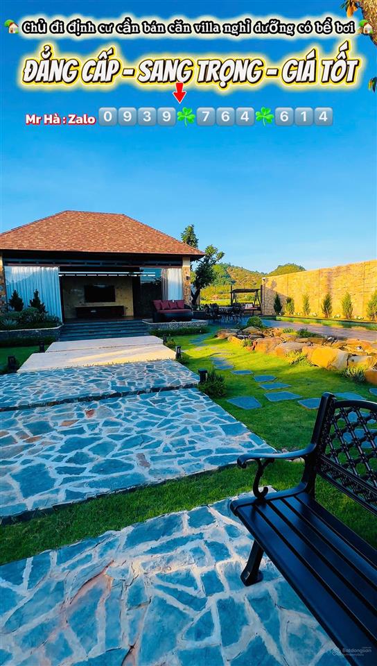 Chủ định cư chuyển nhượng villa nghỉ dưỡng sân vườn cao cấp có hồ bơi riêng tại lâm đồng