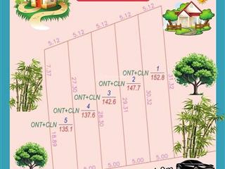 Bán đất thổ cư suối tiên diên khánh 135m2 152m2 có thổ cư  đường oto tận nơi. chủ 675tr/lô