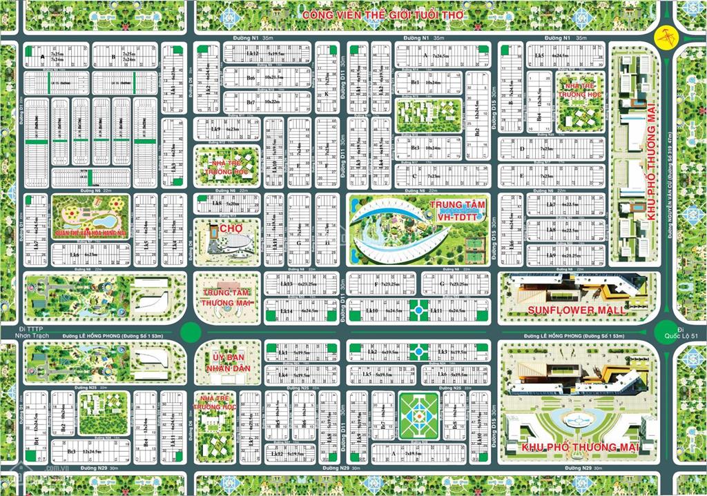 Chính chủ cần tiền bán nền đất dự án sunflower city 97,5m2, giá 700tr,  0935 373 ***