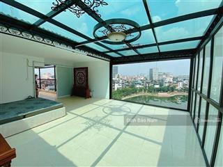 Bán nhà đống đa  73m 9t thang máy  trước nhà ô tô tránh  kinh doanh sầm uất  view hồ