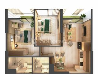 Bán nhanh căn hộ 2 ngủ 2wc toà solforest ecopark