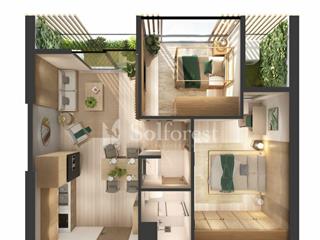 Bán nhanh căn 2 phòng ngủ 1wc sol forest. giá 3.450 tỷ bao phí tầng đẹp