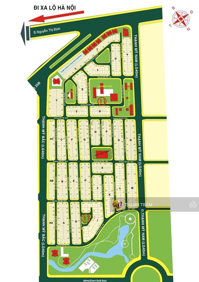 Bán đất biệt thự kdc thạnh mỹ lợi, q2, đối diện công viên nội khu, dt 10m x 20m giá 105 triệu/m2