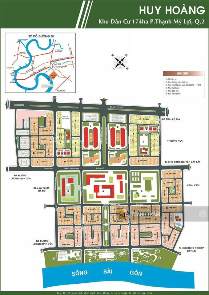 Bán đất xây dựng cao tầng khu huy hoàng  thạnh mỹ lợi  dt 100m2 giá 220 triệu/m2  gần uỷ ban