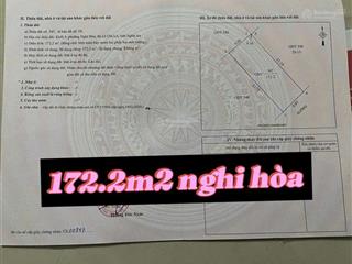 Hàng hiếm 3 tỷ 1  172m2  mặt tiền 8m lô đất đẹp nghi hòa cửa lò full đất ở