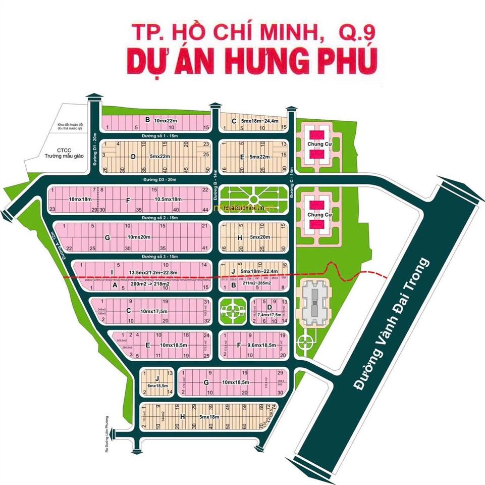 Nắm rất nhiều lô giá tốt nhất kdc hưng phú, đường liên phường, quận 9. dt 5x18m, 6x20m, 10x17.5m